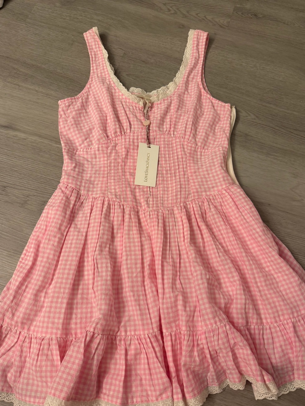 NWT! “LoveShackFancy” Pink dress, size 4US - Picture 1 of 5